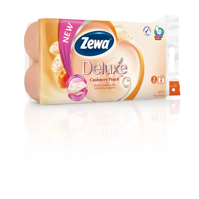 Zewa Deluxe Hartie Igienica Piersica 3 Straturi 8 bucati