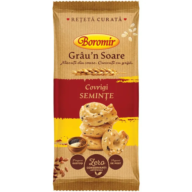 Boromir Grau'n Soare Covrigi cu Seminte 100 g