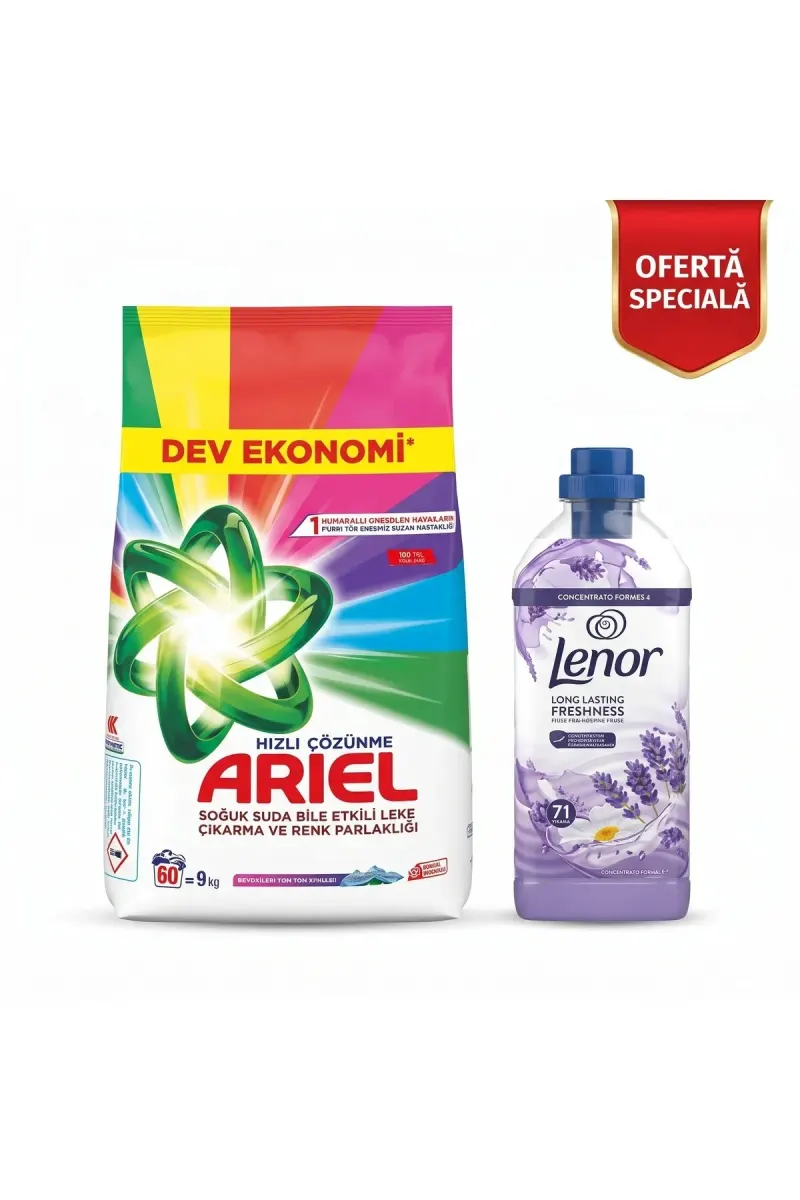 9kg (60 Wash) Detergent & Lenor Lavender (71 Wash) Softener Bundle
