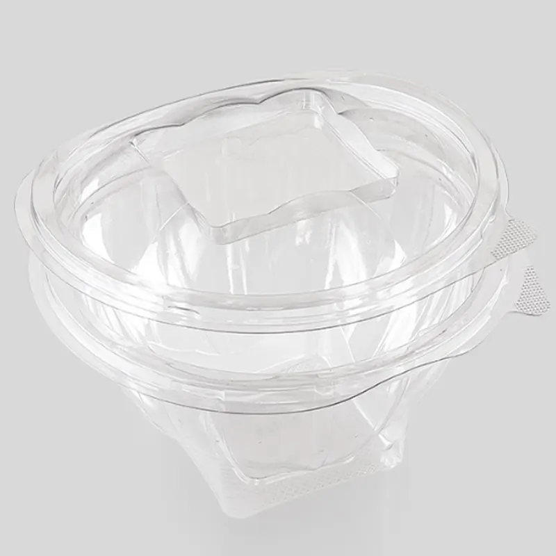 QualityPack Caserole Rotunde cu Capac Atasat Pet 375 ml