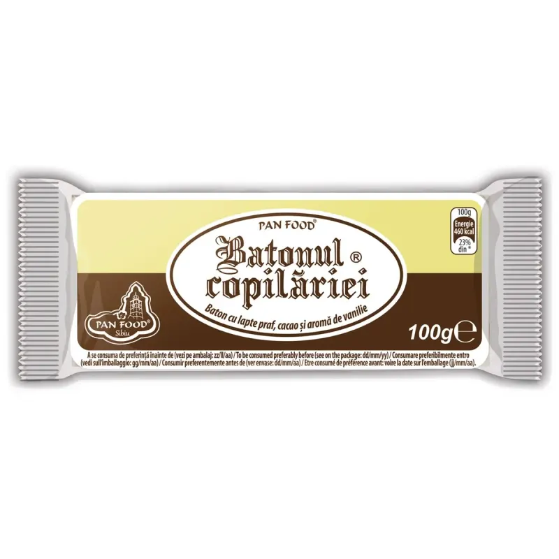 BATONUL COPILARIEI cu Cacao si Vanilie 30 x 100 g