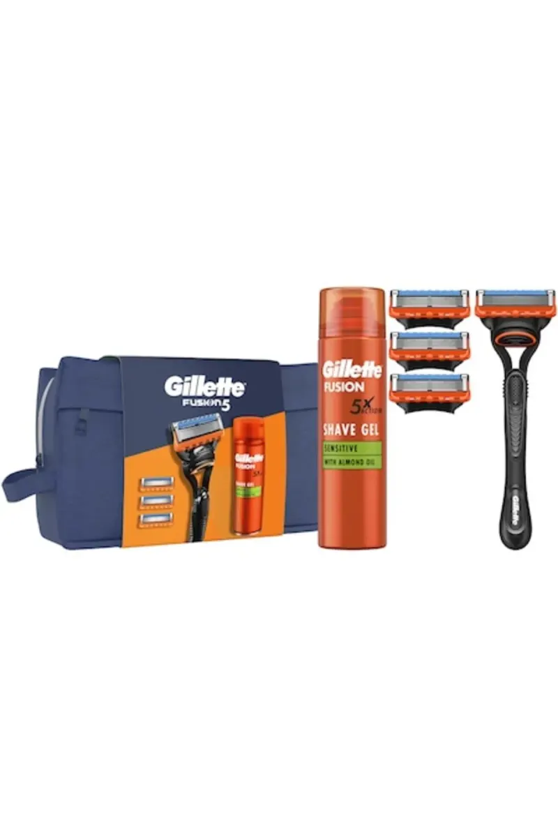 Fusion5 Gift Set: Razor, 2 Replacement Blades, 200 ml Fusion Ultra Sensitive Shaving Gel &