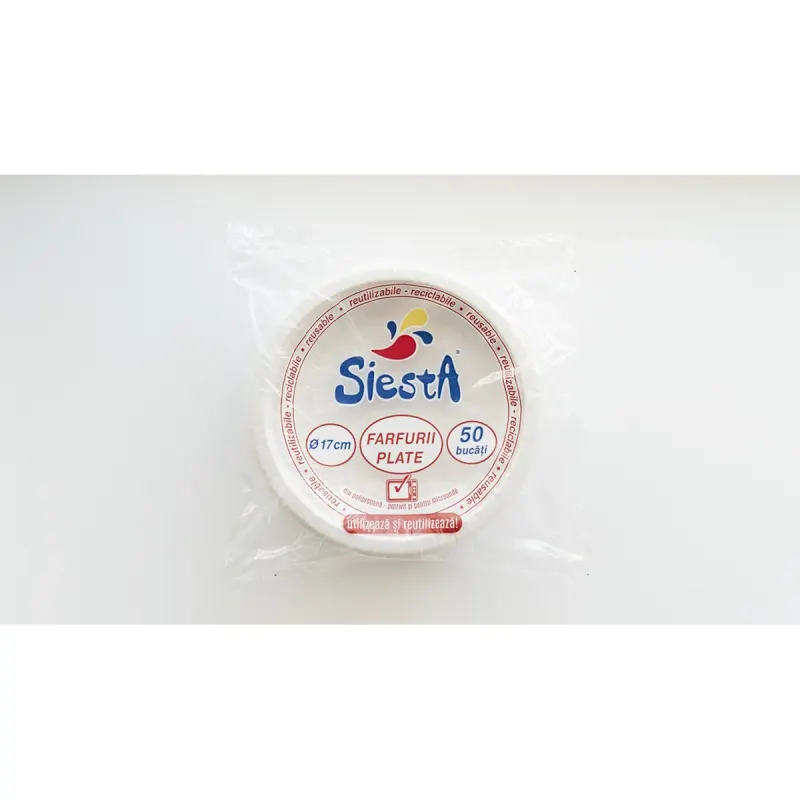 SIESTA Set 50 Farfurii Polipropilena 17 cm