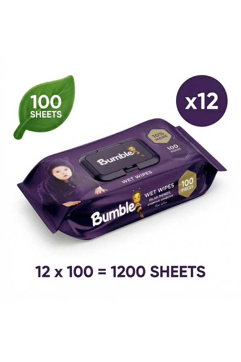 12-Pack Premium Baby Wipes (1200 Total)! Gentle Care for Babies.