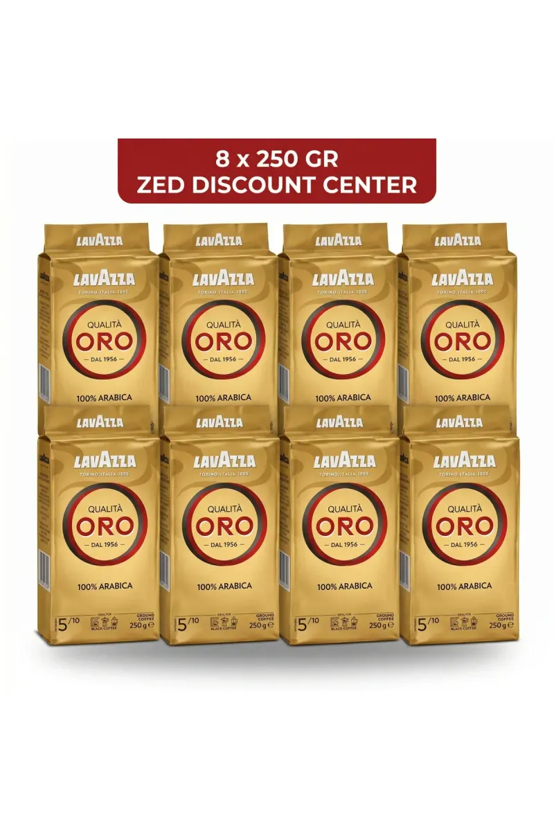 Qualità Oro 100% Arabica Ground Coffee, Medium Roast, 8-Pack (8x250g)