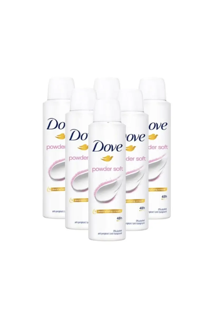 Deodorant spray femei Dove Powder Soft, 6 x 200 ml