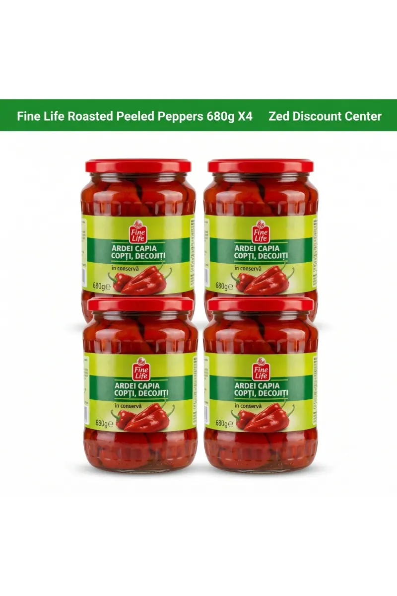 Roasted Peeled Peppers 680g X4