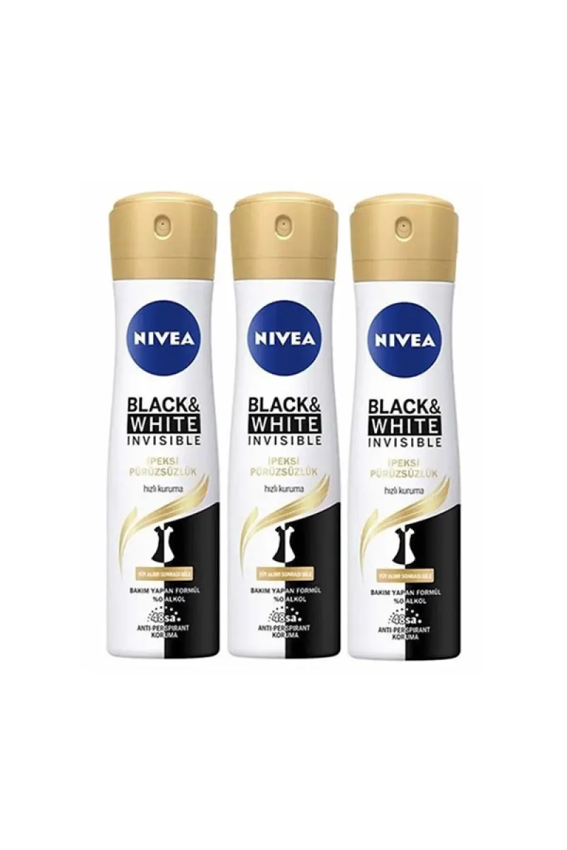 Invisible Black and White Silky Smoothness 150 ml Deodorant X 3