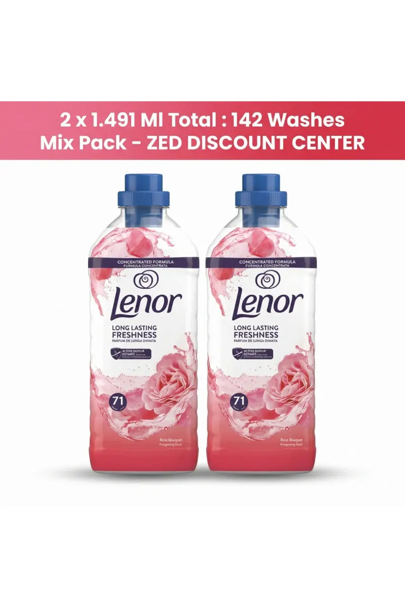 Rose Bouquet Fabric Softener 2-Pack (142 Washes, 2x1.491L)