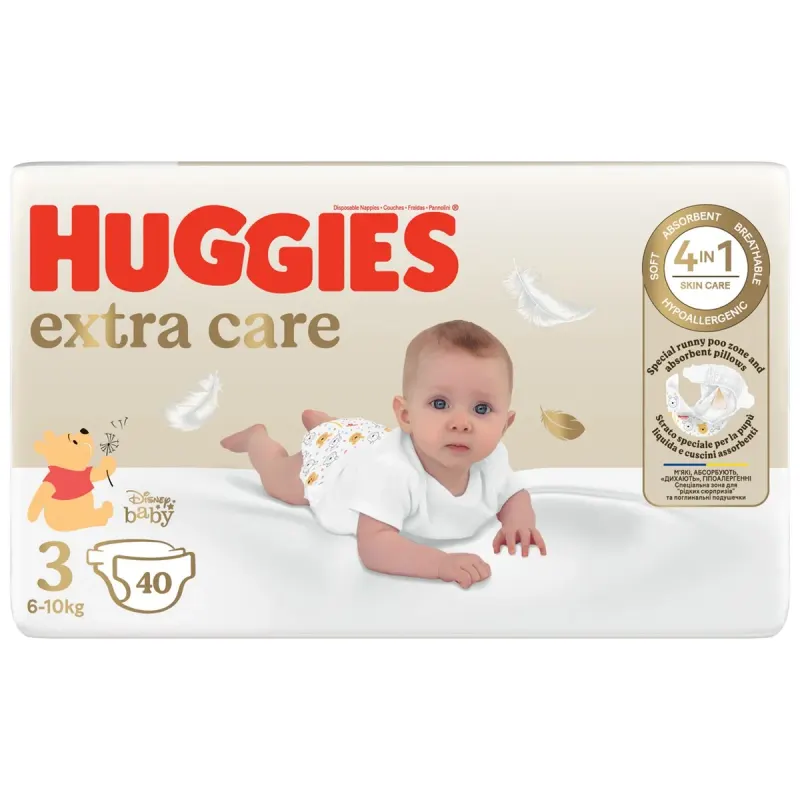 HUGGIES 40 Scutece Extra Care Nr 3 6-10 Kg