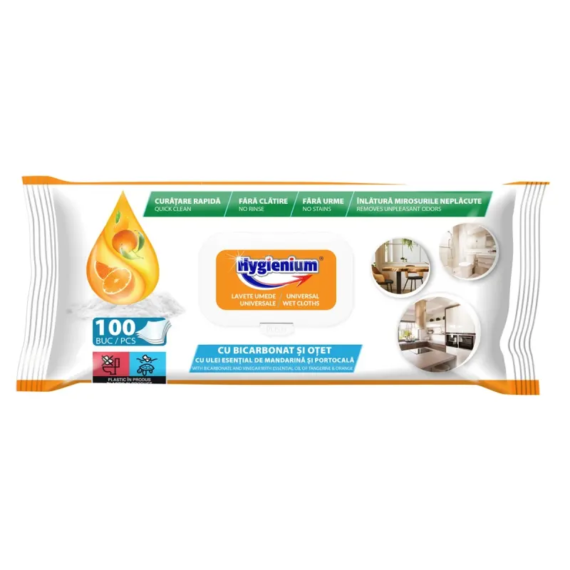 HYGIENIUM 100 Lavete Umede Mandarin