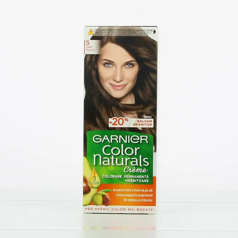 GARNIER COLOR NATURALS Vopsea de Par Nuanta 5 - Saten Deschis 100 ml