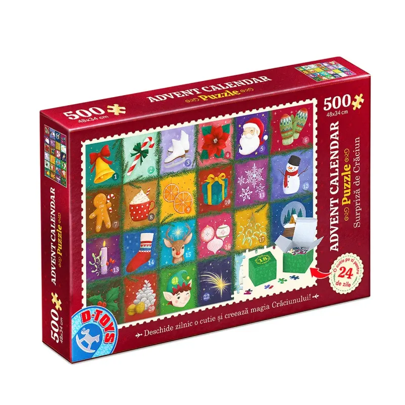 D-TOYS Advent Clendar cu Puzzle 500 piese