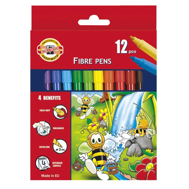 KOH-I-NOOR Dino/Bees Carioci Lavabile 12 bucati