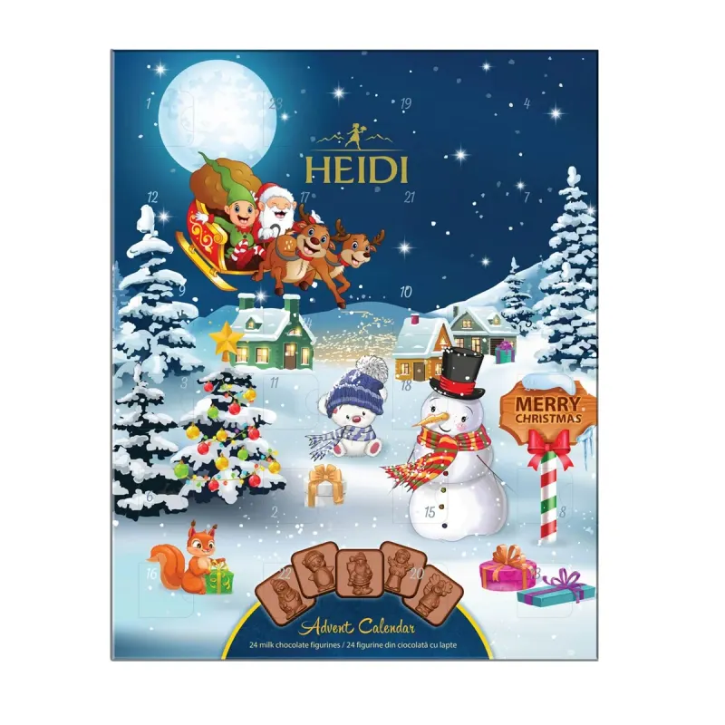 HEIDI Calendar Minitablete de Ciocolata Lapte 110 g