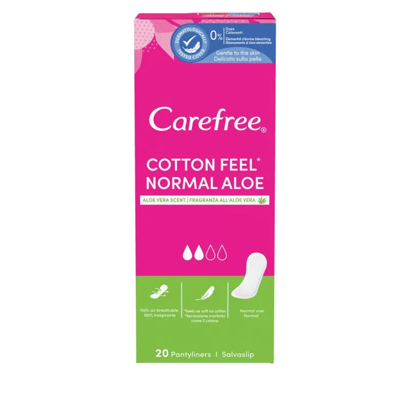 Carefree Panty Normal Aloe Set 20 Absorbante