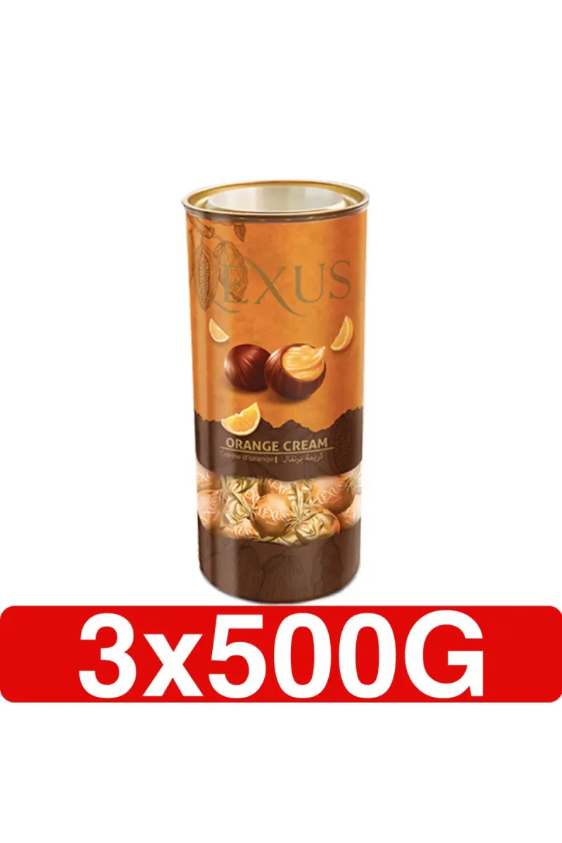 MILKY COMPOUND CHOCOLATE FILLED WITH ORANGE CREAM 3 X 500G