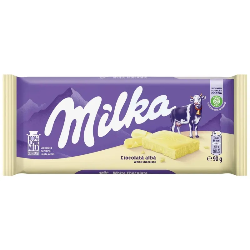 milka Ciocolata Alba 90 g