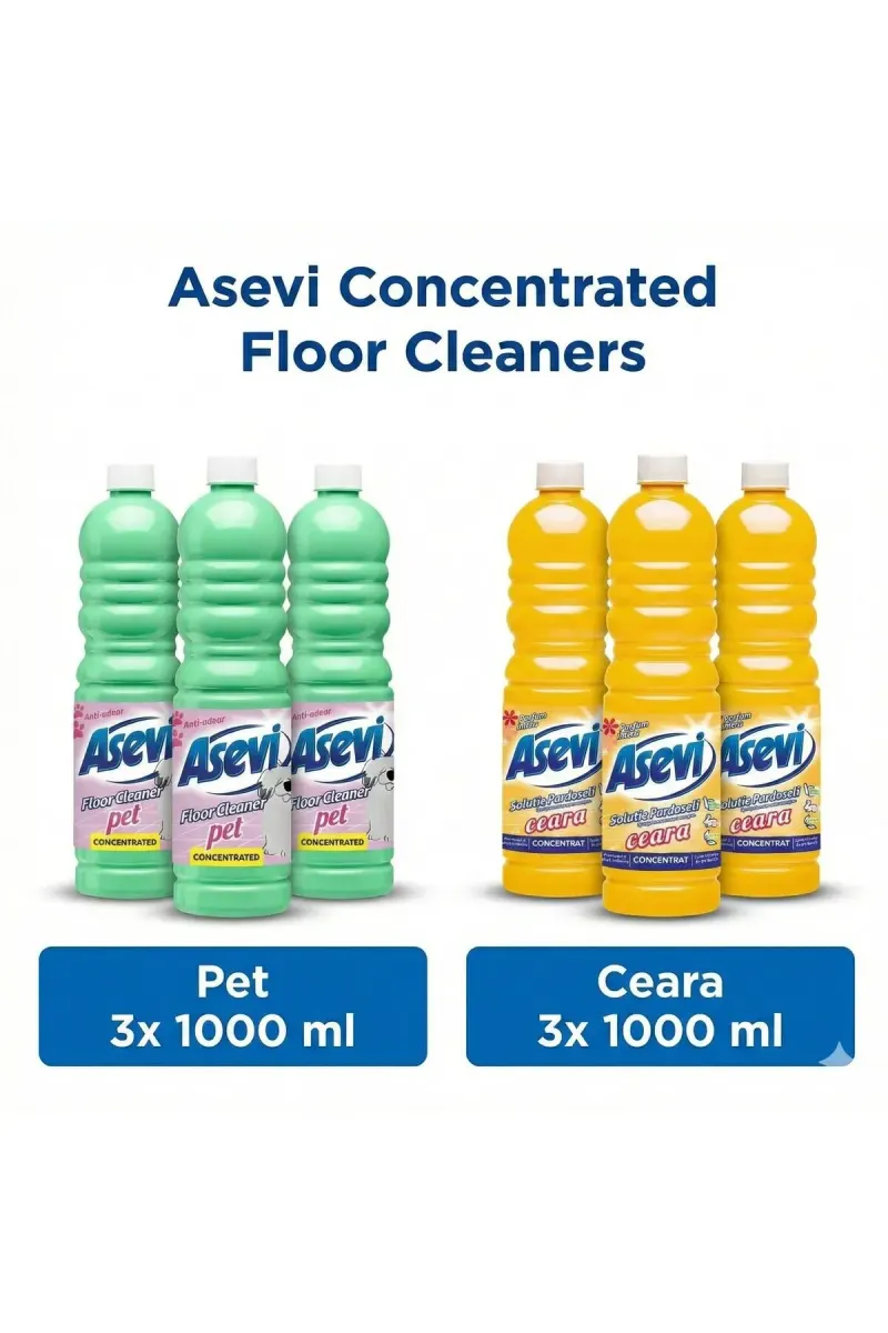 Pet Floor Cleaner 1L X3 + Floor Wax Solution 1L X3