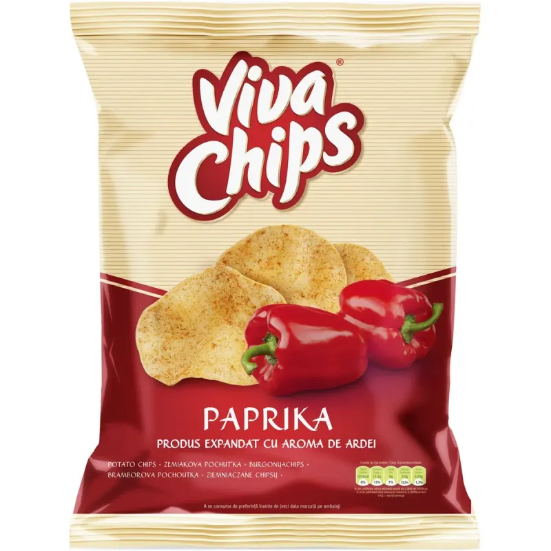 Viva Chips Ardei 24 x 50 g