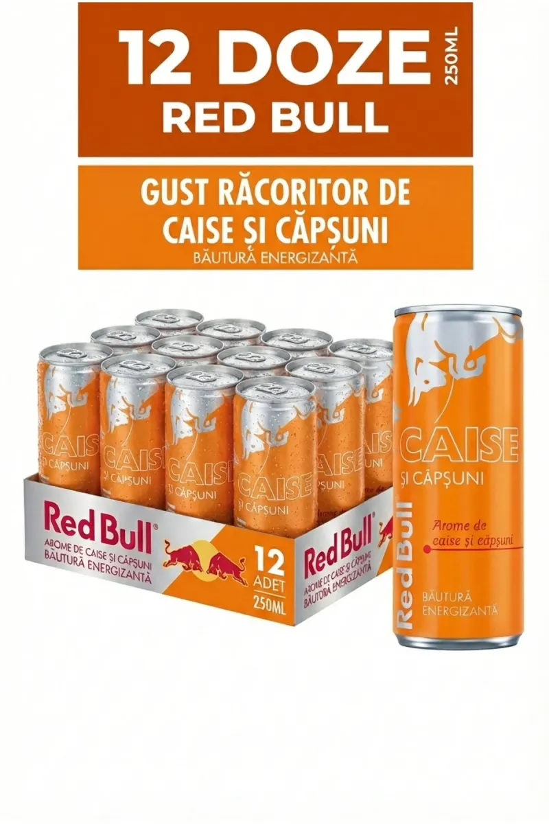 REDBULL APRICOTS AND STRAWBERRIES, 0.25L x 12 PIECES, BOX