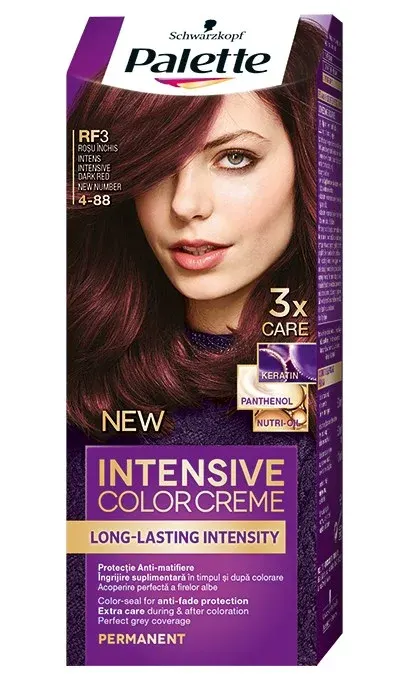Palette Intensive Color Creme Vopsea De Par Nuanta RF3 Rosu Inchis Intens 110 ml