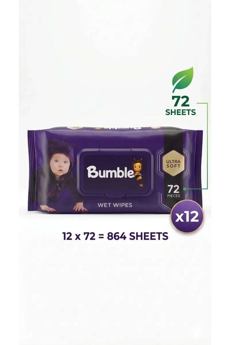 Baby Wet Wipes | 12-Pack Bulk (864 Wipes) | Ultra Soft
