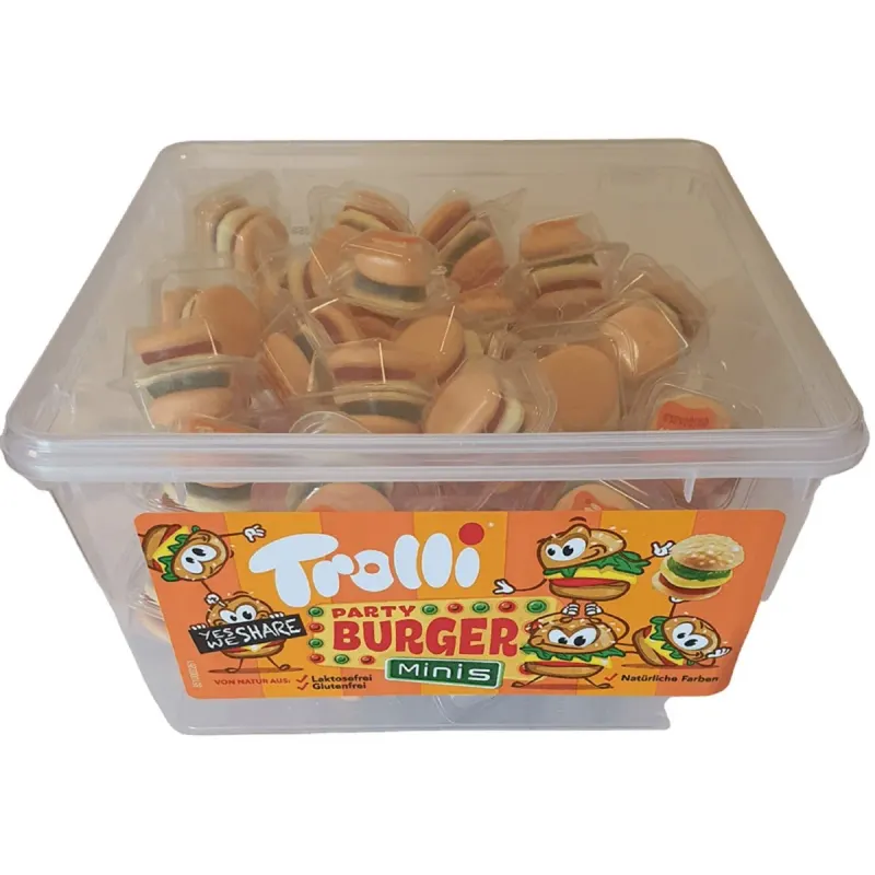 Trolli Jeleu in Forma de Mini Burger 60 x 10 g