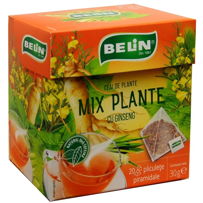 BELIN Ceai Mix Plante cu Ginseng 30 g