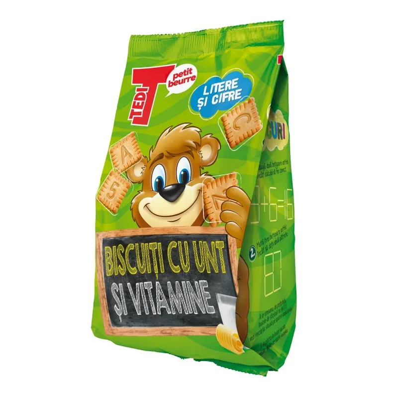 TEDI Biscuiti Unt si Vitamine Litere si Cifre 22 x 30 g