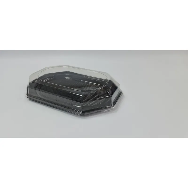ACCENT Platouri Negre cu Capace 10 bucati
