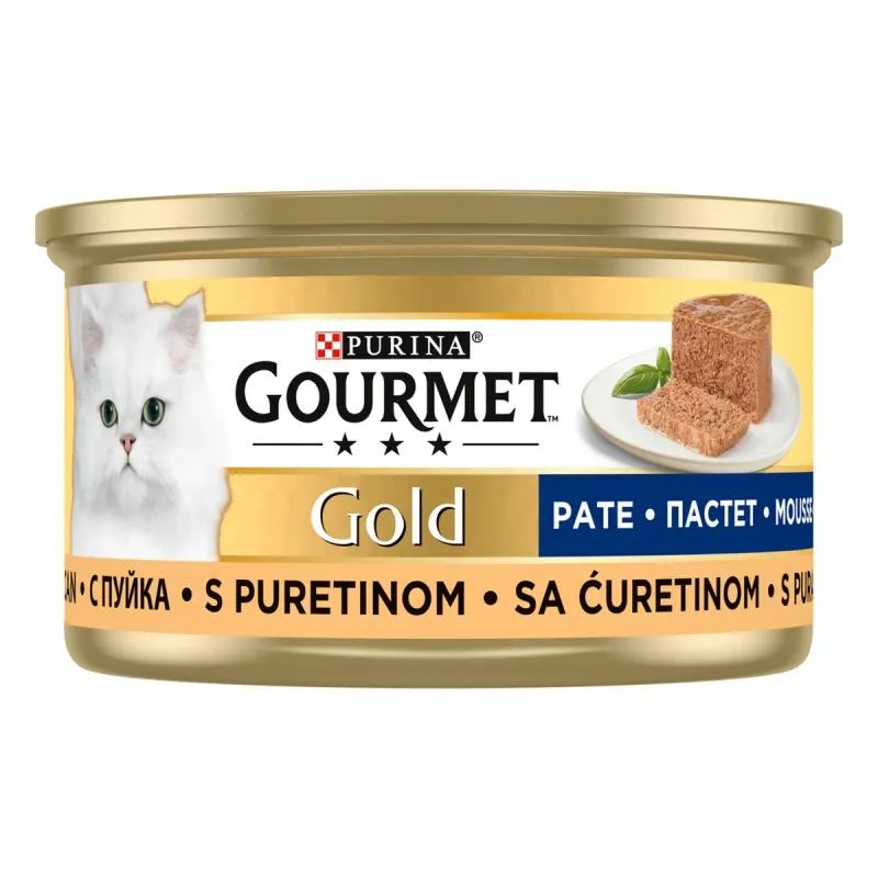 GOURMET Gold Pate pentru Pisici cu Curcan in Sos 85 g