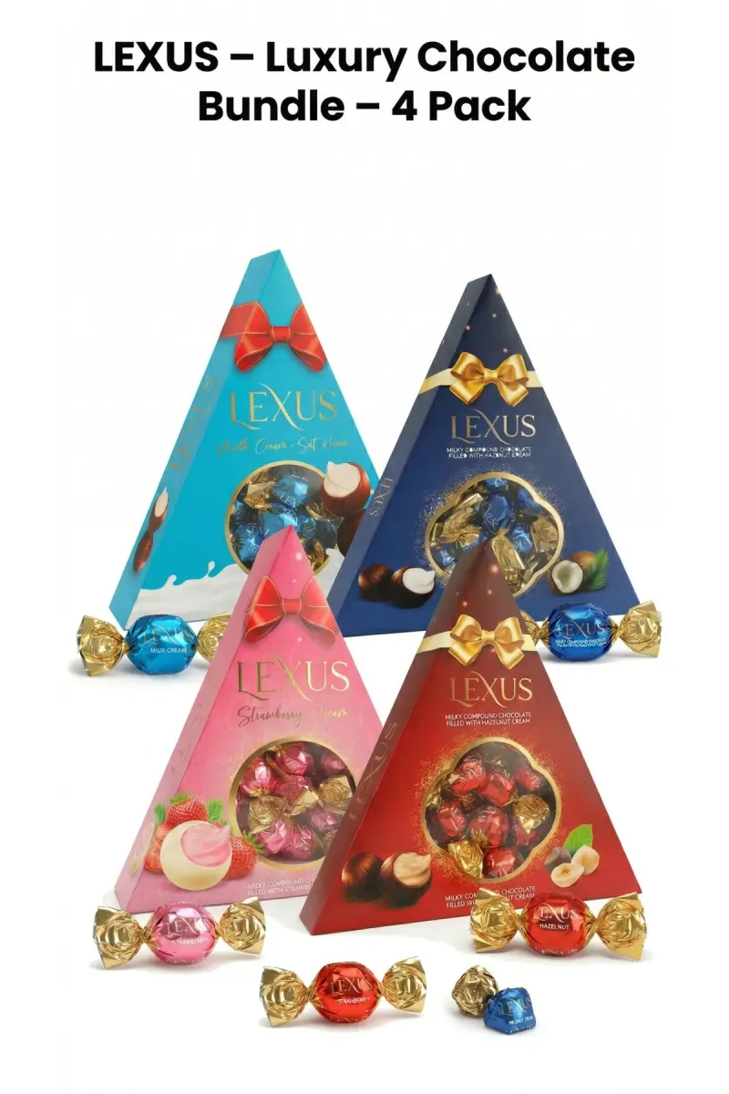 Premium Chocolate Gift Bundle 4-Pack -Milk, Nut, Berry & Coco (120G x 4 )