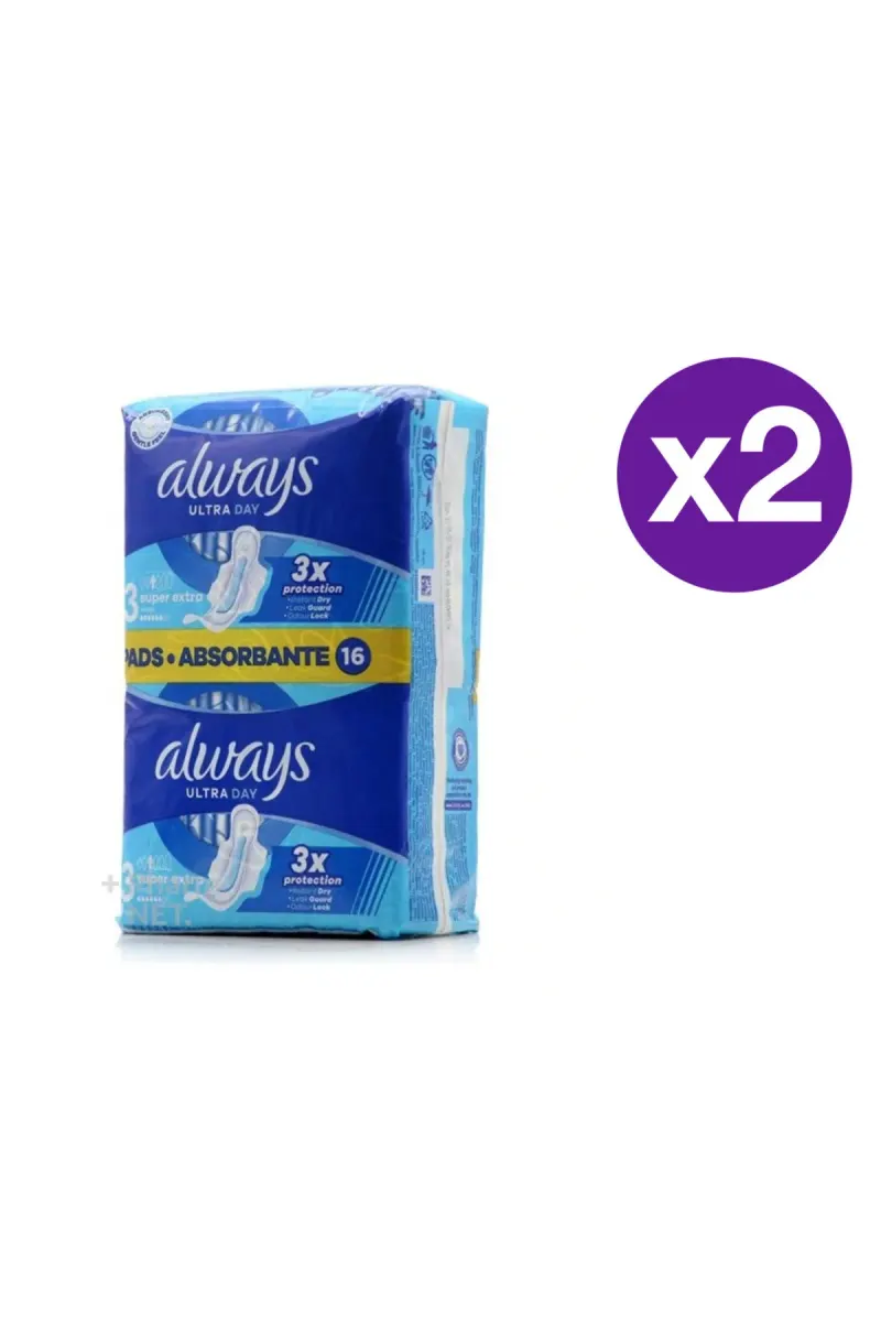 Absorbents Ultra Night Quattro, 16 pcs x 2