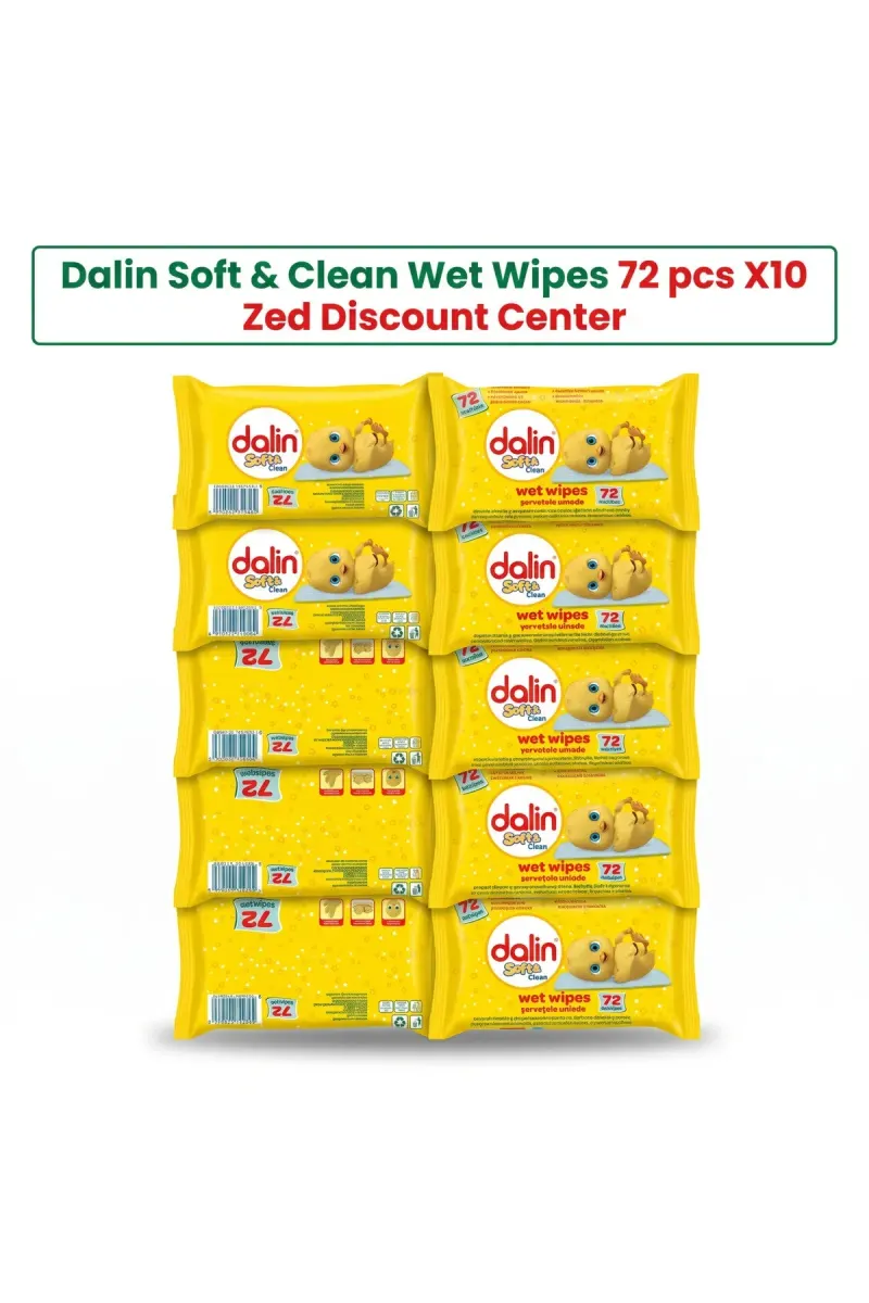 Soft & Clean Wet Wipes 72 pcs X10