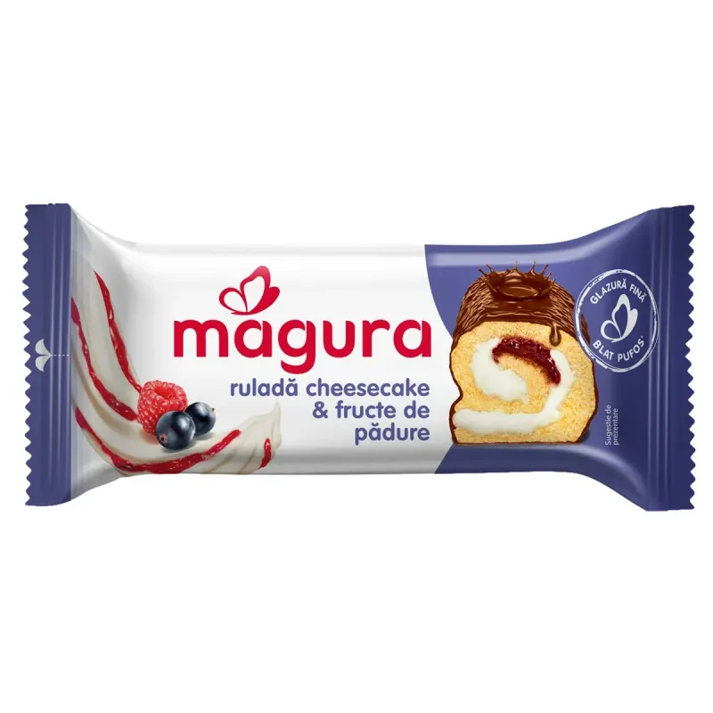 MAGURA Rulada Cheesecake si Fructe de Padure 24 x 35 g