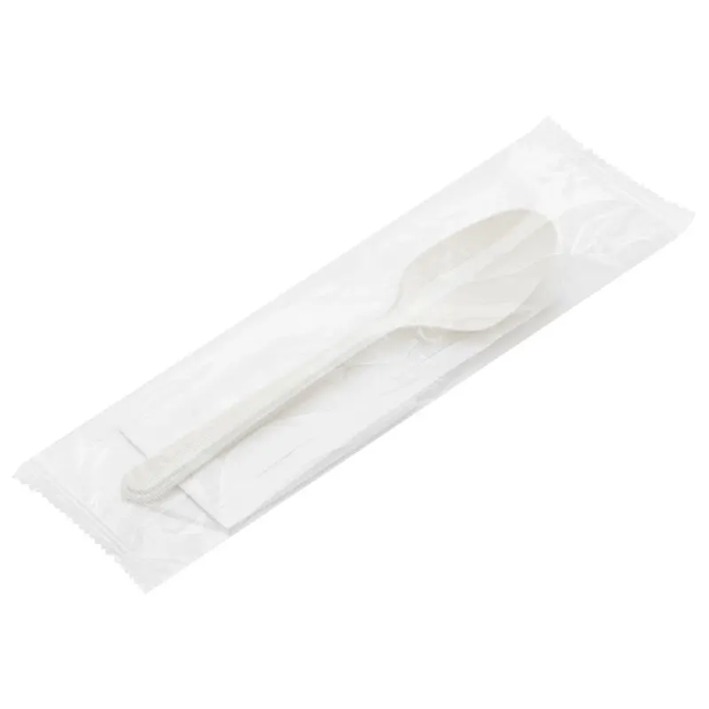 QualityPack Tacamuri Reutilizabile Lingura si Servetel 50 Seturi