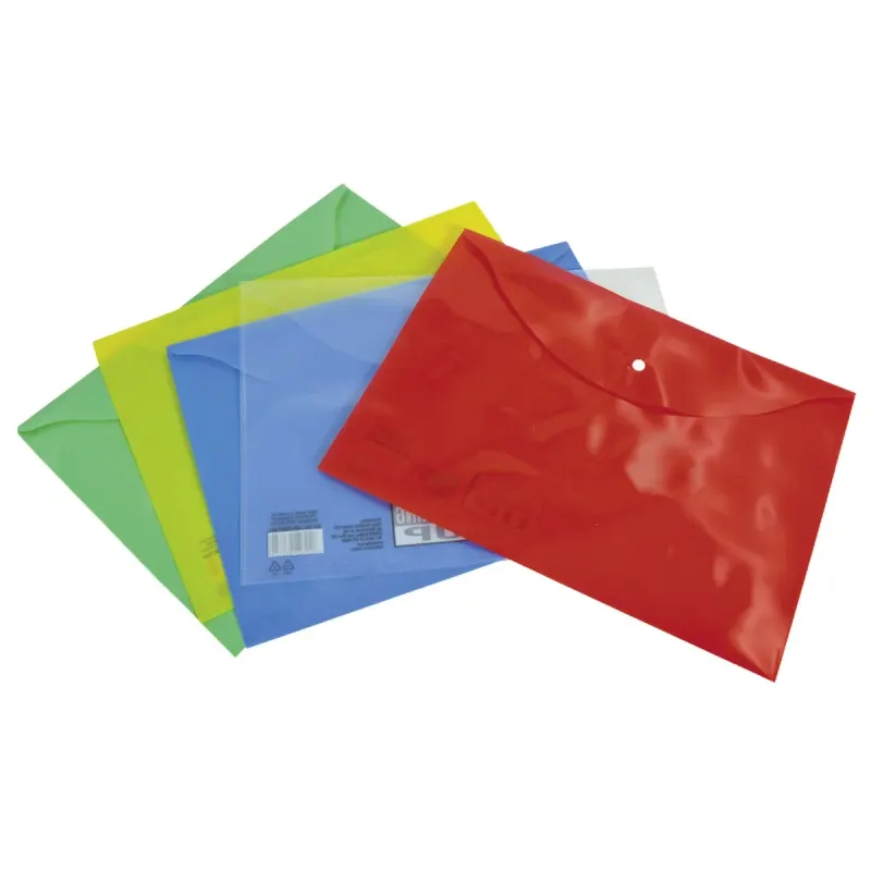WORKING UP Mapa Plastic Cu Buton A4 12 bucati