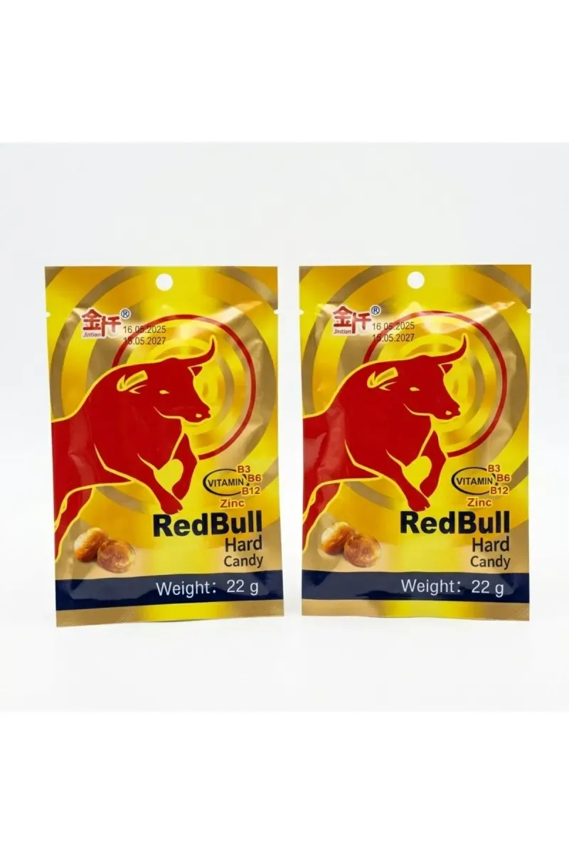 RedBull Hard Candy with Vitamin B3, B6, B12 & Zinc, 22 g x 2 Pack