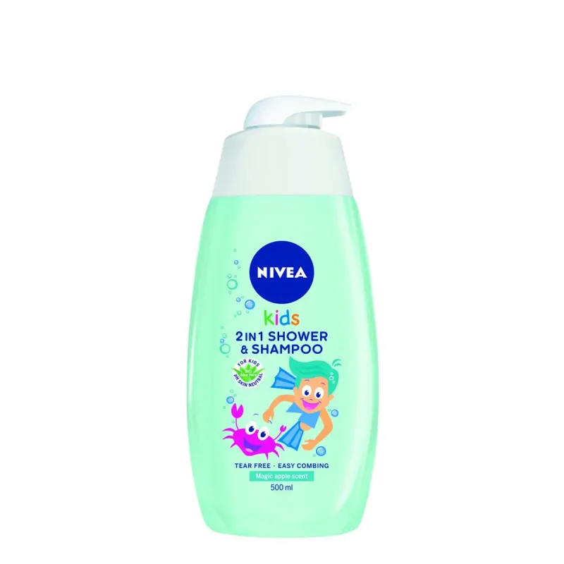 NIVEA Baby 2In1 Gel De Dus si Sampon cu Parfum de Mar 500 ml