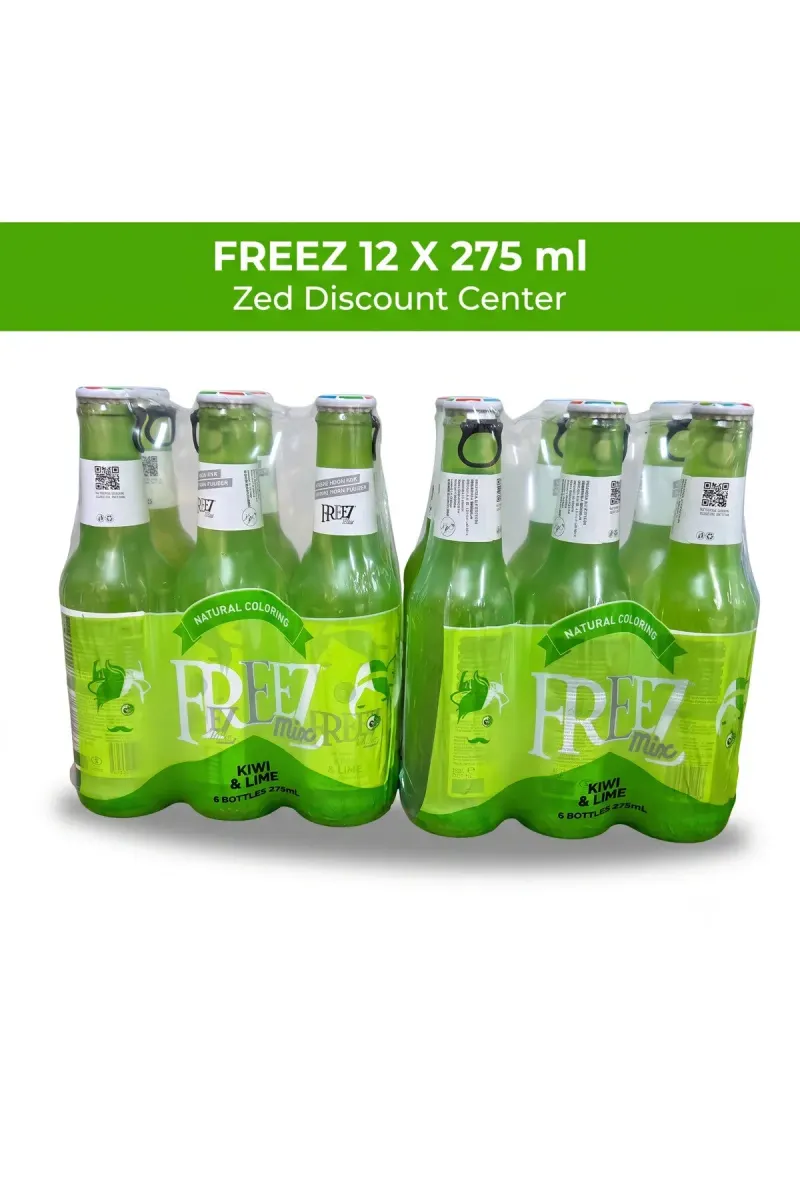 Premium Sparkling Drink | KIWI & LIME 12 x 275ml Pack | Refreshing Beverage