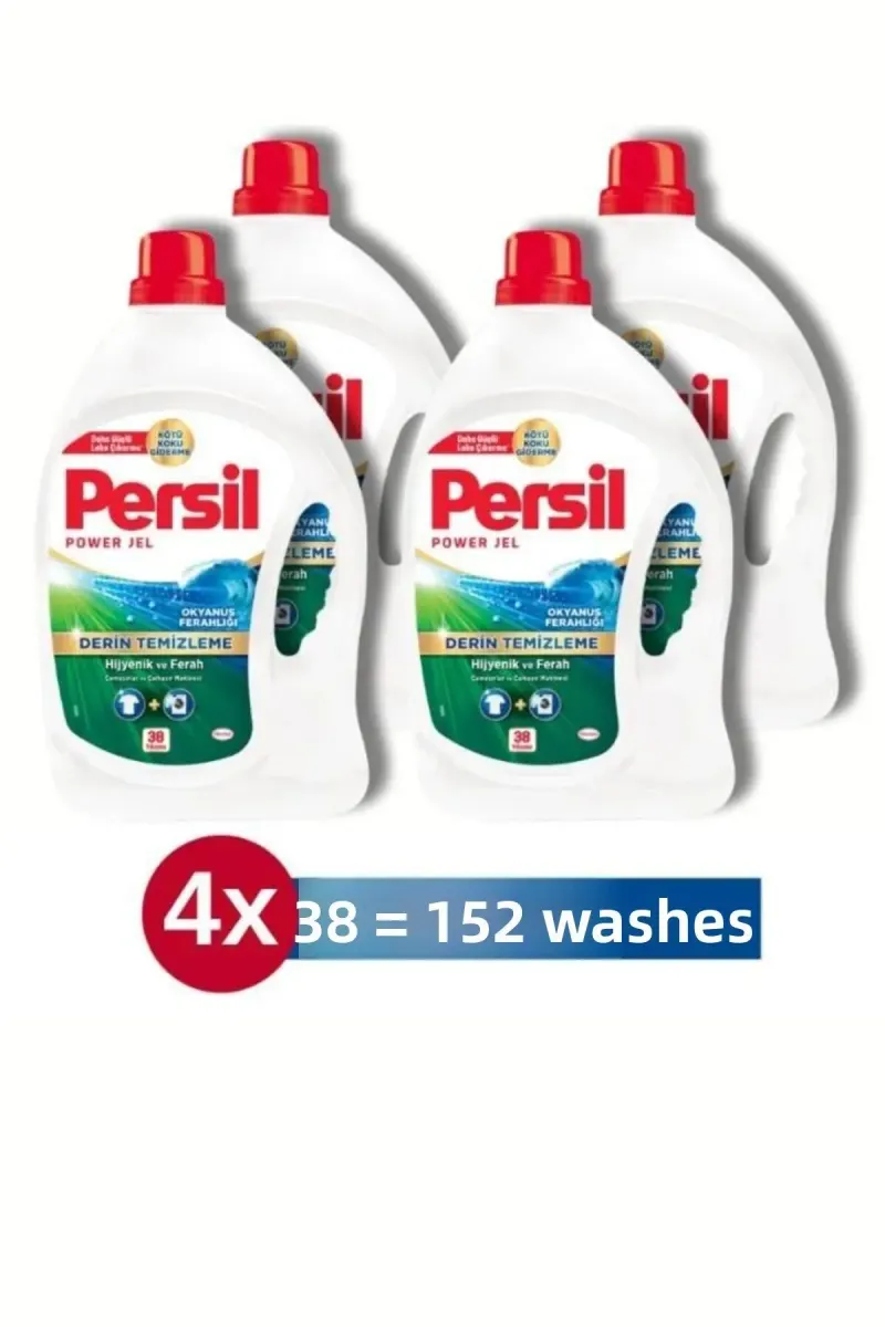Jel Okyanus Ferahlığı Sıvı Çamaşır Deterjanı 38 Yıkama 2470ml 4'lü Set