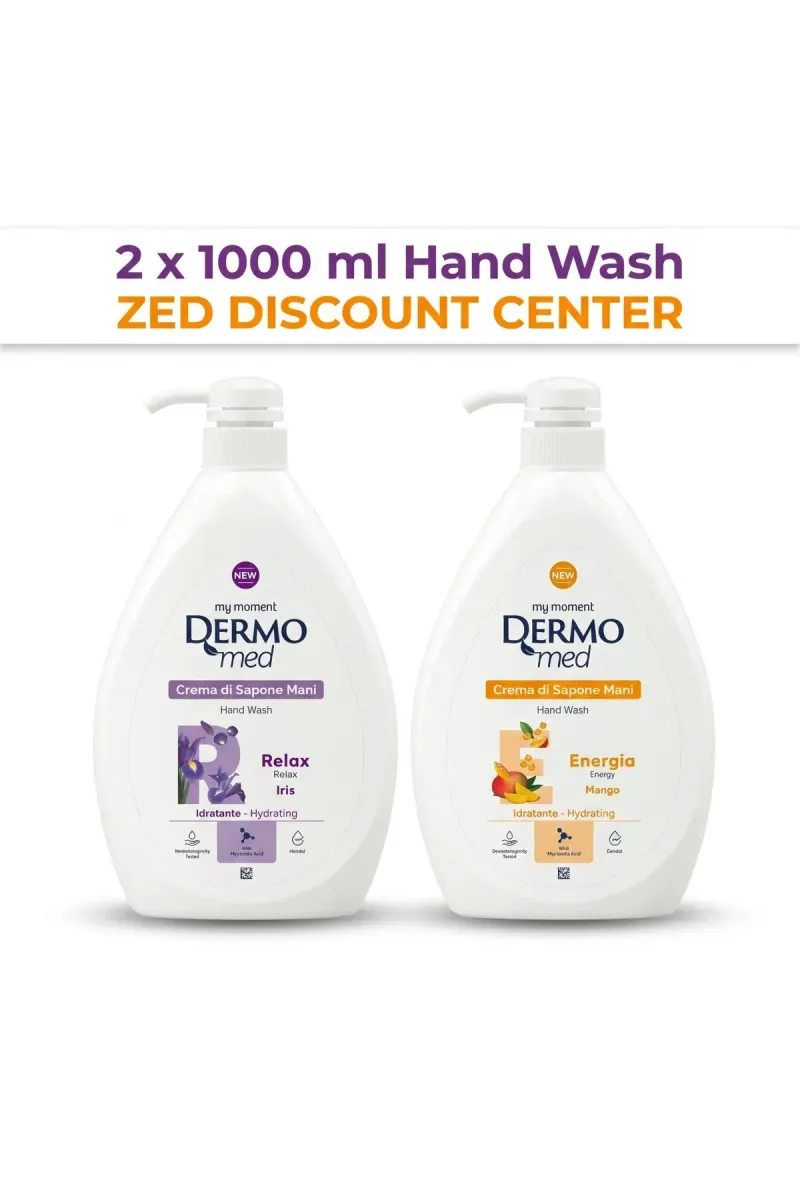 Liquid Hand Wash 2x 1000ml. (Relax Irıs and Energia Mango)