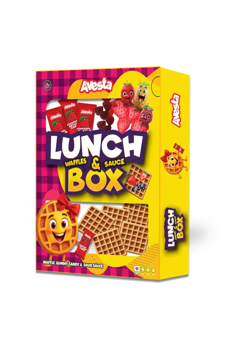 Candy Lunch Box Waffles & Sauce