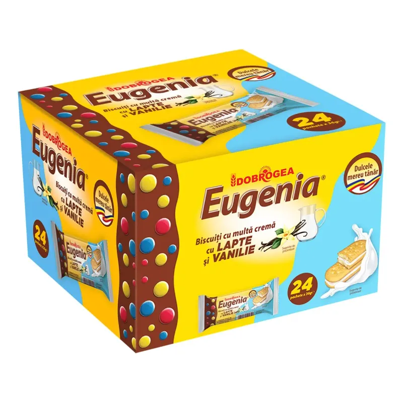 EUGENIA Biscuiti Vanilie Display 24 x 36 g