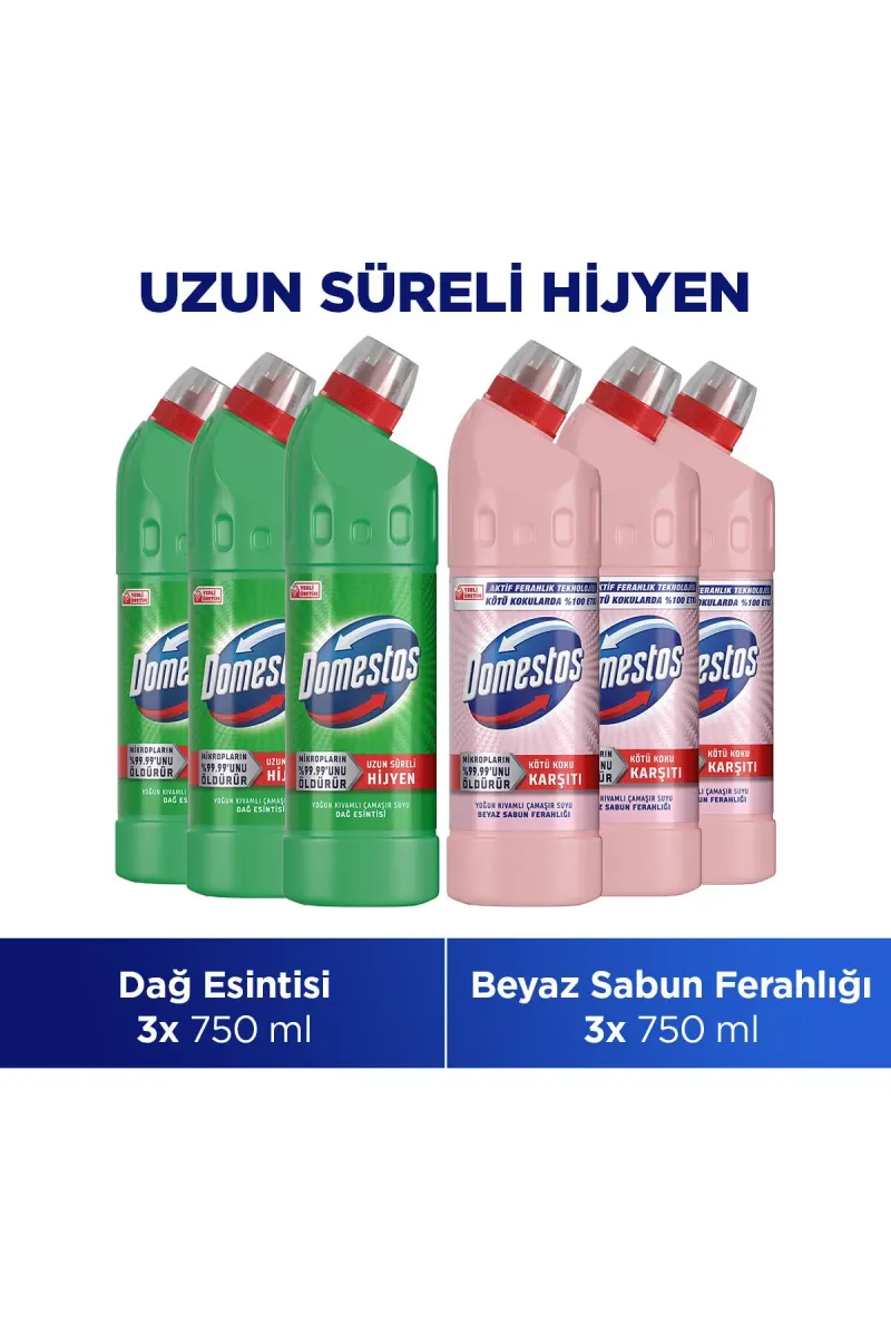 Bleach White Soap Freshness 750 ml X3 + Bleach Mountain Breeze 750 ml X3