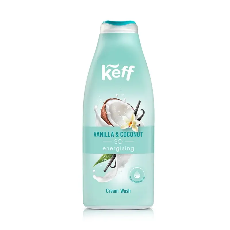 KEFF Gel de Dus cu Parfum de Vanilie si Nuca de Cocos 500 ml