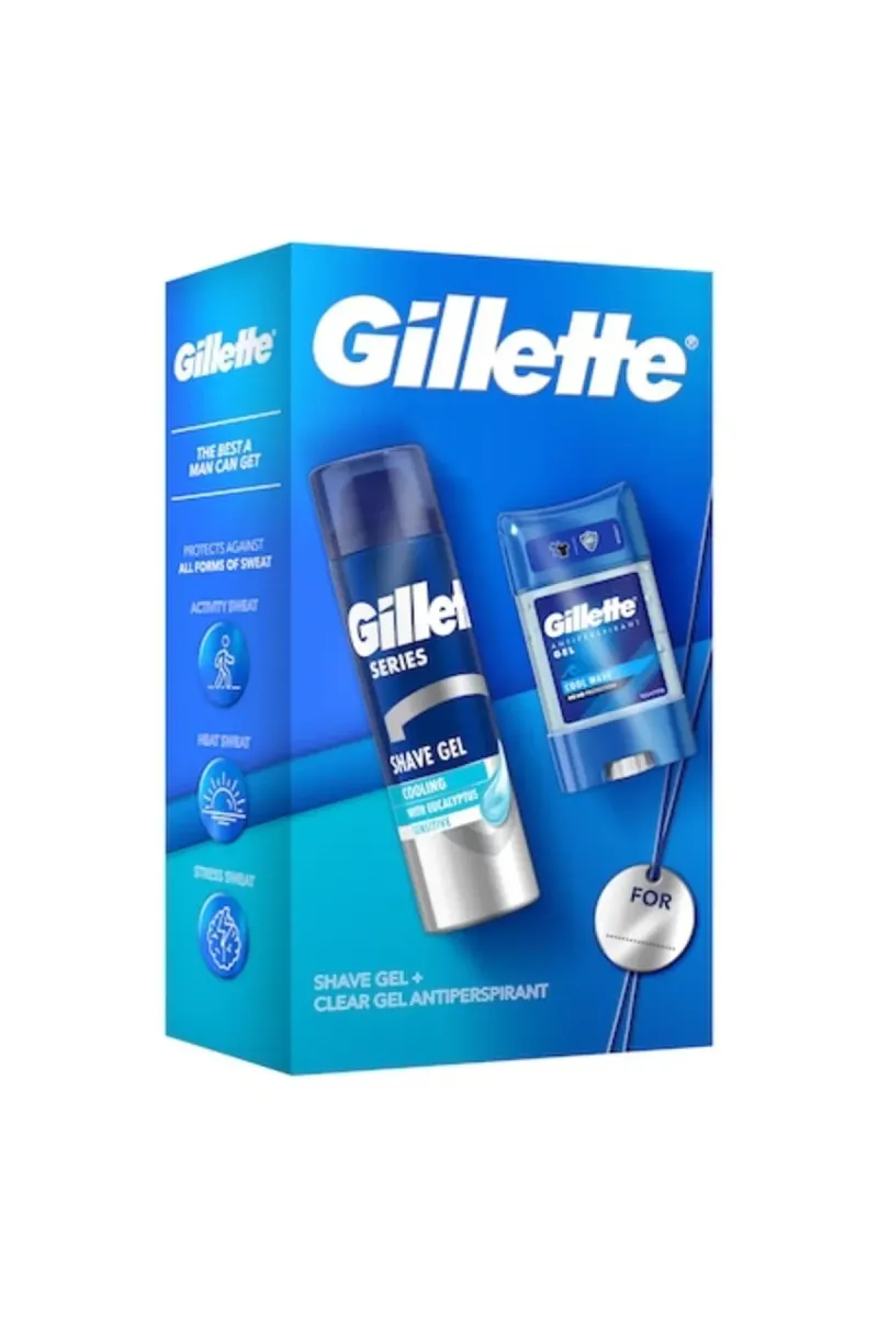 Gift Set - Clear Gel Cool Wave Deodorant 70 ml + Series Eucalyptus Shaving Gel 200