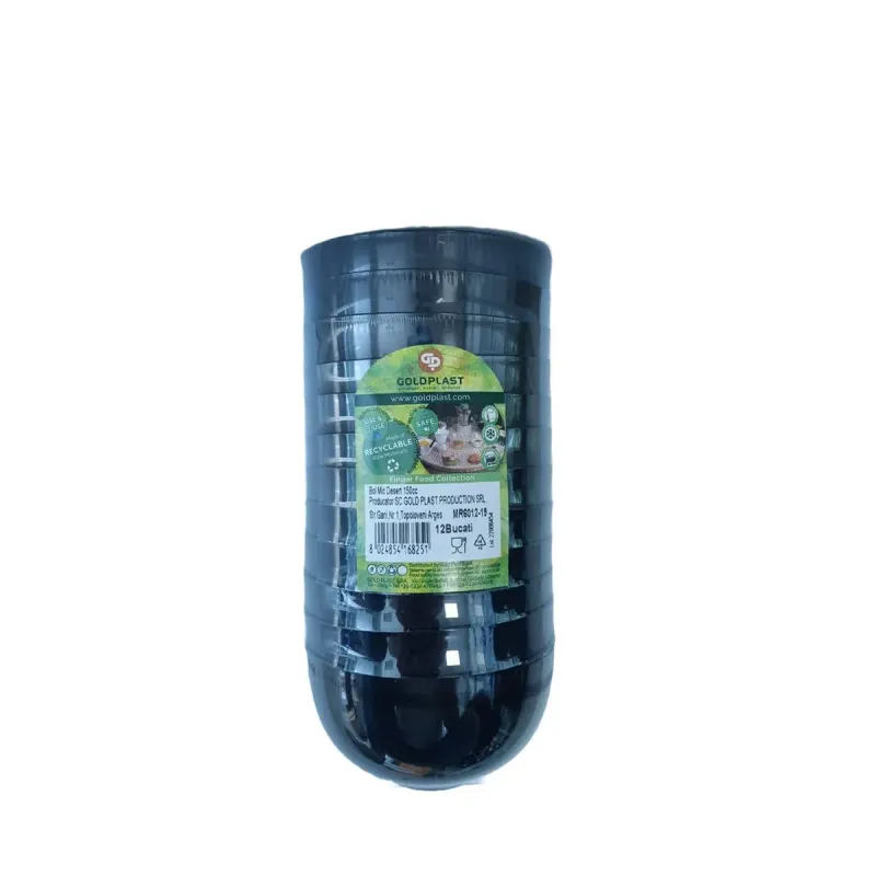 GOLD PLAST Boluri Mici Negre 150 cm 12 bucati