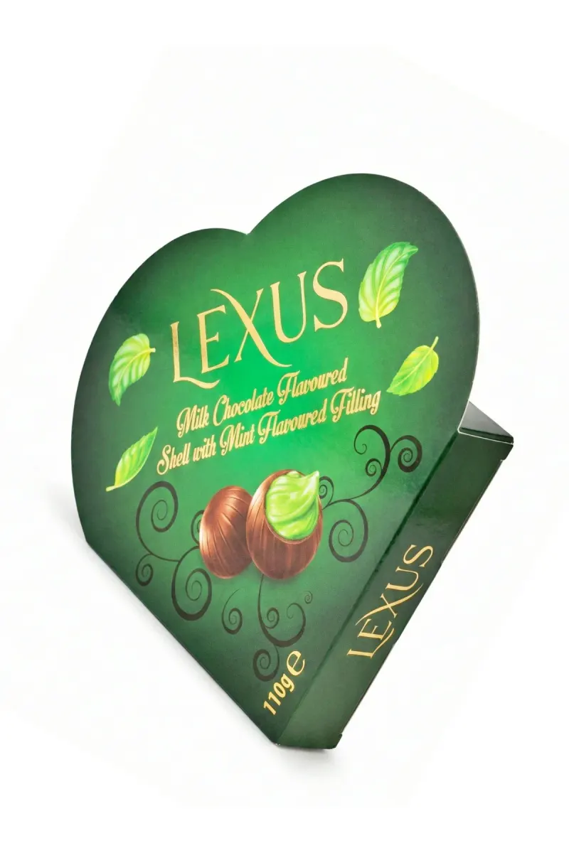 Mint Filled Milk Chocolate 110g - Heart Shaped Gift Box